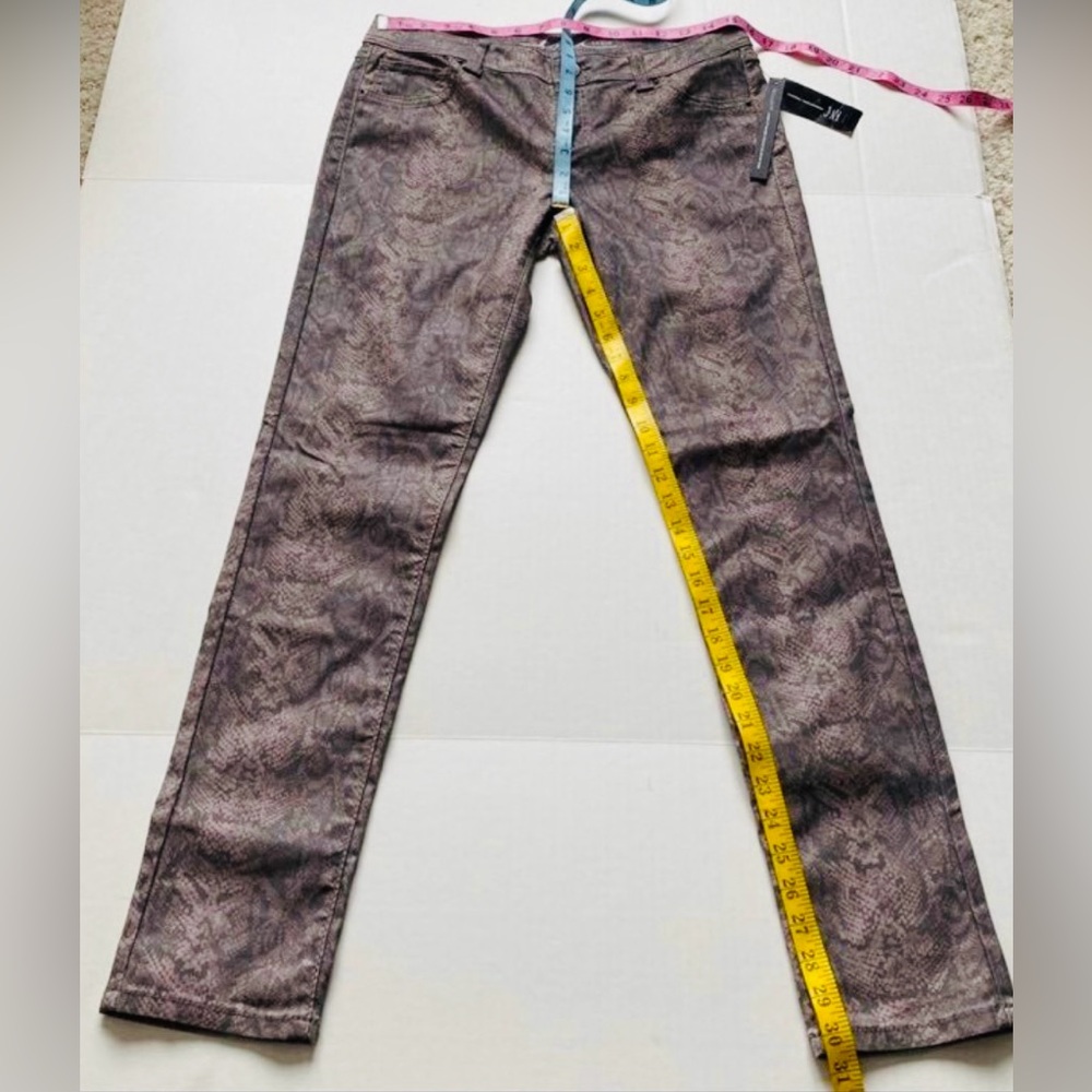 Inc Denim pink&gray hombre print pants